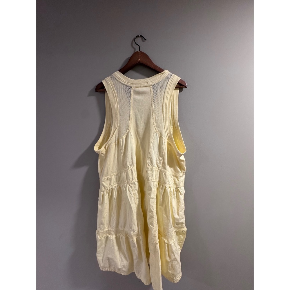 Daily Practice Anthropologie Mini Dress Zip Front Mesh Size XL Yellow Womens - Picture 8 of 10